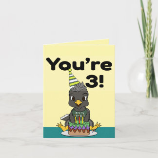 Cartão You're 3 Happy Birthday Card