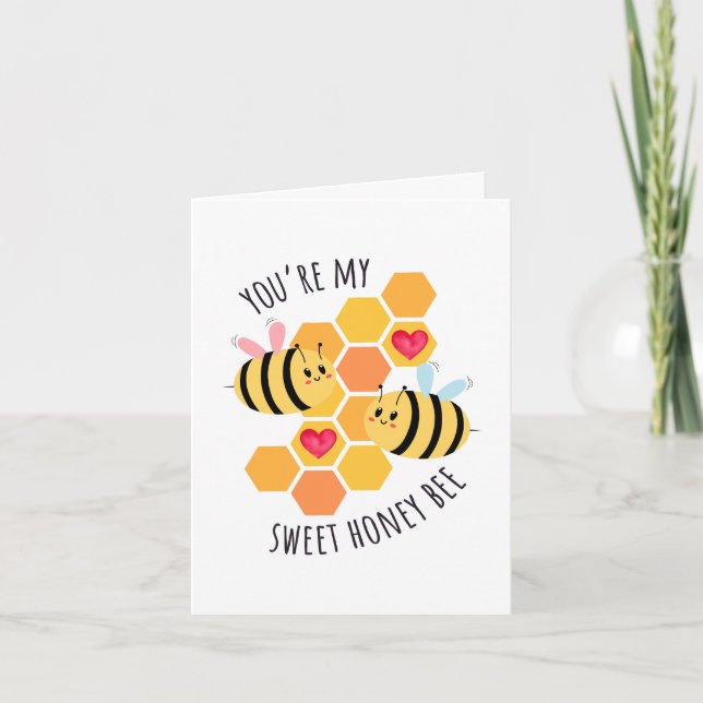 Cartão You're My Sweet Honey Bee Greeting Card (Frente)