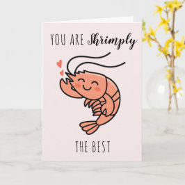 Cartão You're Shrimply The Best Cute Kids Valentine's Day