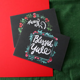 Cartão Yule Abençoado Personalizável