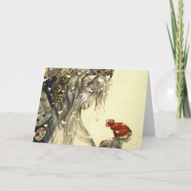 Cartão Yule Goat John Bauer (Frente)