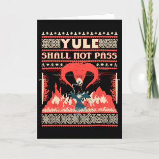 Cartão Yule Shall Not P Fantasy Wizard Holiday Pun Funny 