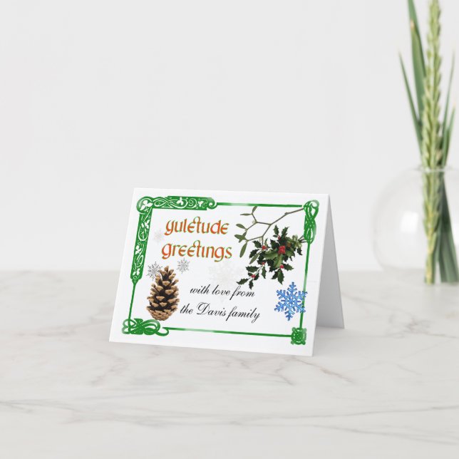 Cartão Yuletide celta (Frente)