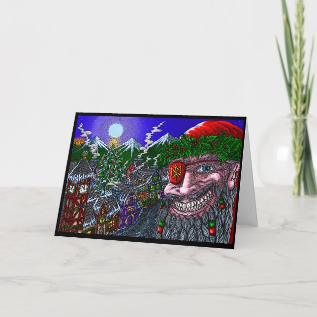 Cartão Yuletide se aproxima! -Cartão (Frente)