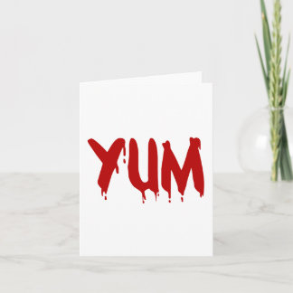 Cartão YUM Yummy Bloody Meat Halloween Vampire CHURRASCO