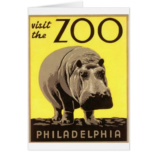 Cartão Z00 - Hippo (Frente)