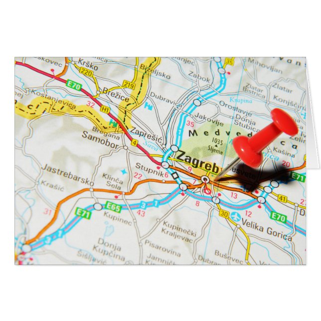 Cartão Zagreb, Croatia (Frente Horizontal)