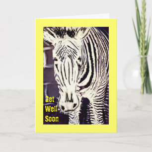 Cartão Zany Zebra, fique bem logo