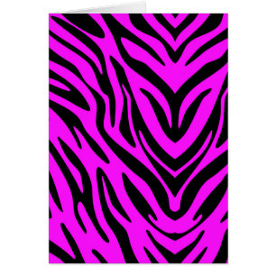 Cartão Zebra Abstrato, rosa e negra