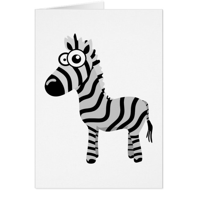 Cartão Zebra bonito (Frente)