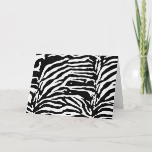 Cartão Zebra Camouflage Padrão Artístico Negro e Branco