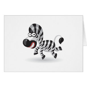 Cartão Zebra do bebê dos desenhos animados