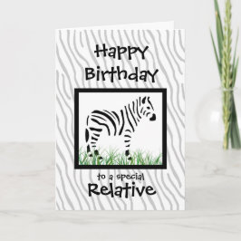 Cartão Zebra Especial Particularmente Personalizada