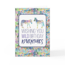 Zebra Happy Birday Card