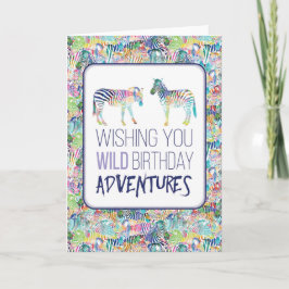 Cartão Zebra Happy Birday Card