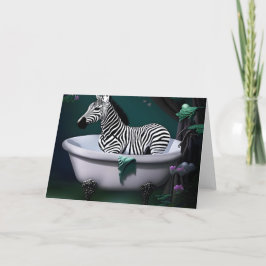 Cartão Zebra no Tub