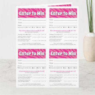Cartão Zebra Printable Vendor Slips – Editable Download