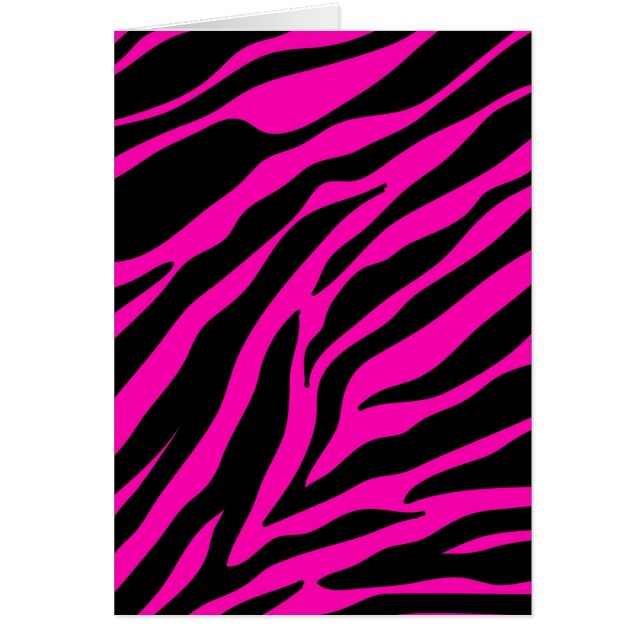 Cartão zebra rosa (Frente)