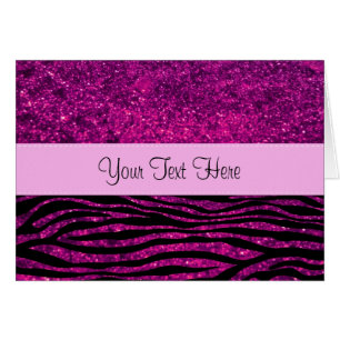 Cartão Zebra Rosa, Zebra Brilhante, Impressão Zebra Zebra