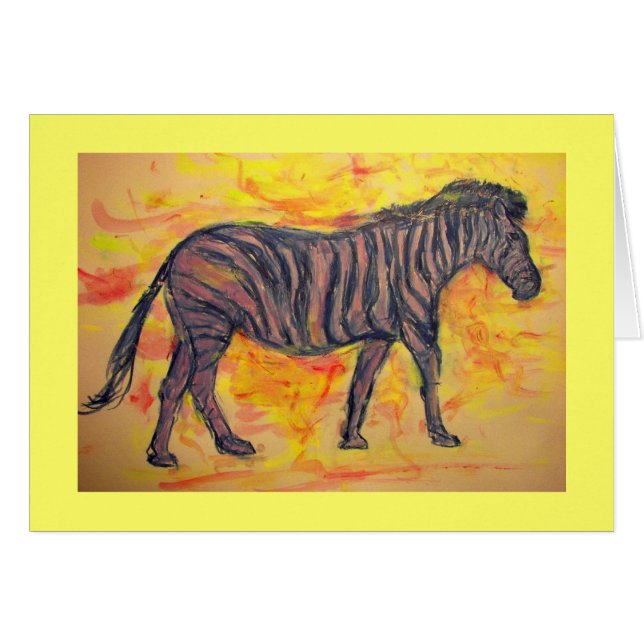 Cartão zebra roxa (Frente Horizontal)