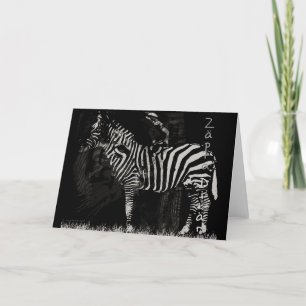 Cartão Zebra Tiger Greeting Card