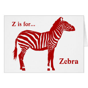Cartão Zebra - vermelho escuro e branca