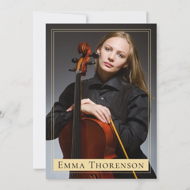 Cartão Zed Promo do Ator de Modelo do Executante d (Frente)