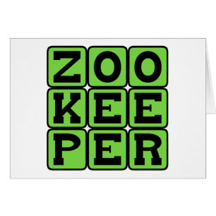 Cartão Zelador de zoológico, Cuidador de animais