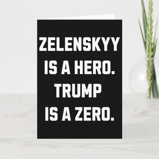 Cartão Zelenskyy É Um Herói.  (Frente)