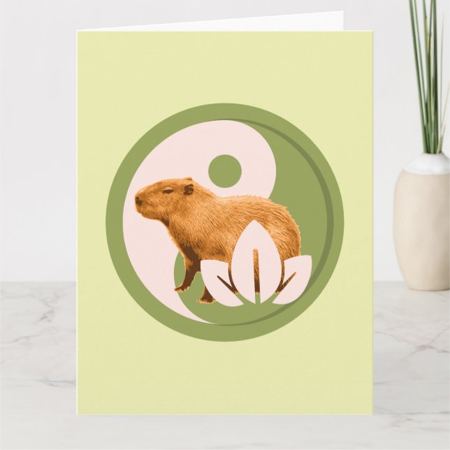 Cartão Zen Capivara Yin Yang Nature Pacífica (Frente)