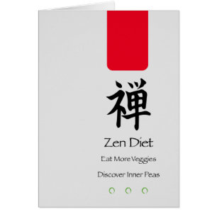 Cartão Zen Diet Come Mais Vagões Vertical Card
