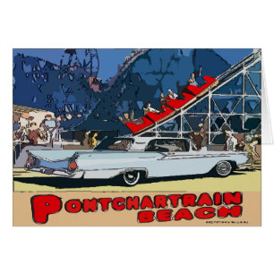 Cartão Zephyr Pontchartrain Beach Vintage