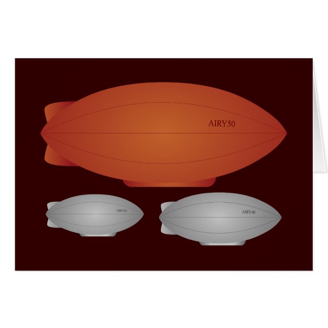 Cartão Zeppelins (Frente Horizontal)