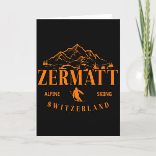 Cartão Zermatt Alpes Suíços Esqui Alpino Suíça Montanha
