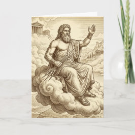 Cartão Zeus Greek Mythology Greeting Card