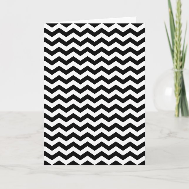 Cartão Zig Zag Branco e Preto (Frente)