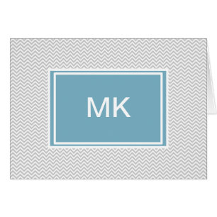 Cartão Ziguezague cinzento simples