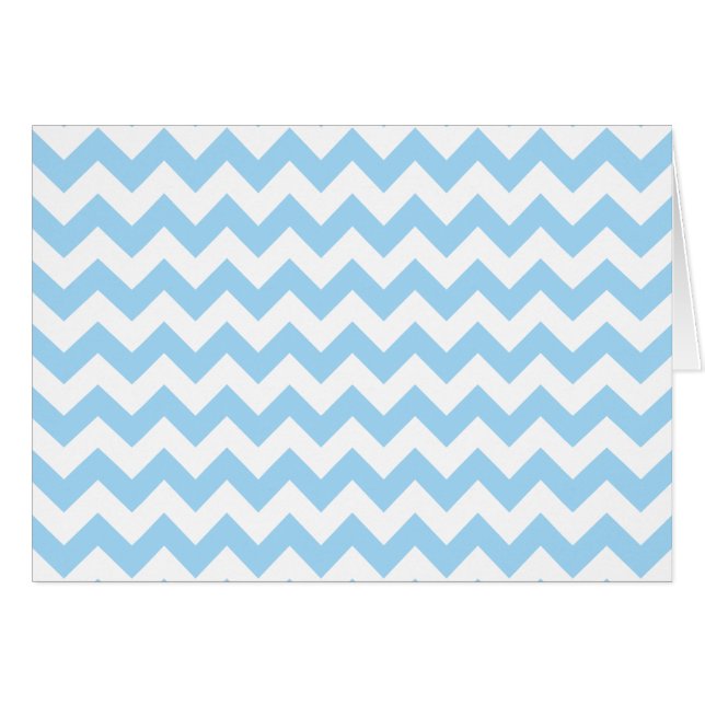 Cartão Zigzag Azul, Chevron Azul, Padrão Geométrico (Frente Horizontal)