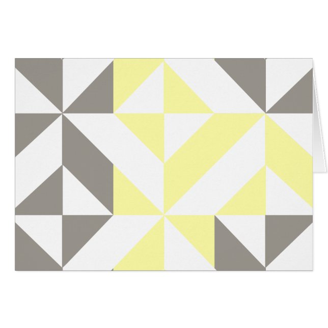 Cartão ZigZag Geométrico Amarelo e Silver (Frente Horizontal)