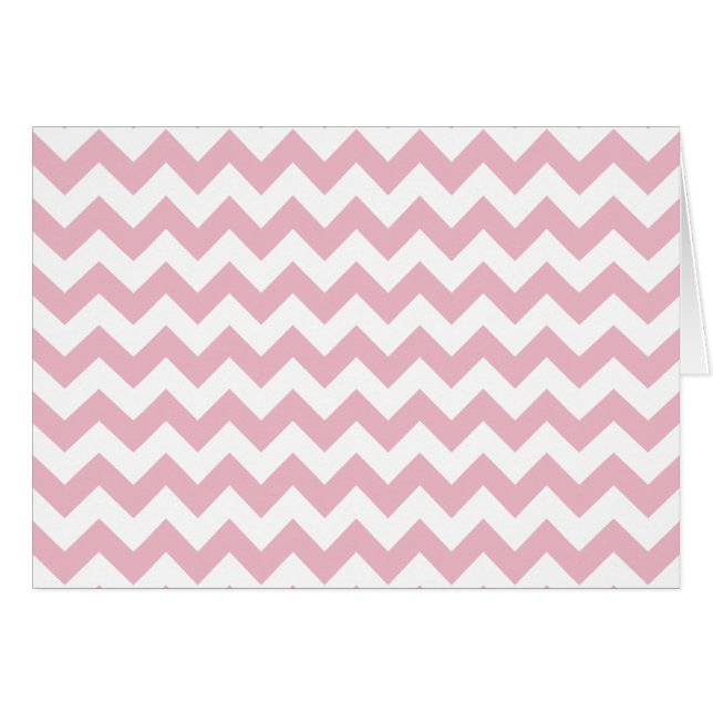 Cartão Zigzag Rosa, Chevron Rosa, Padrão Geométrico (Frente Horizontal)