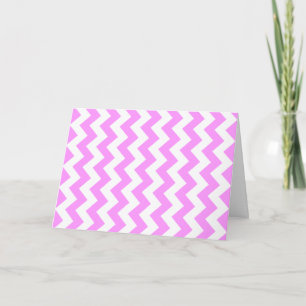 Cartão Zigzag rosa e branco