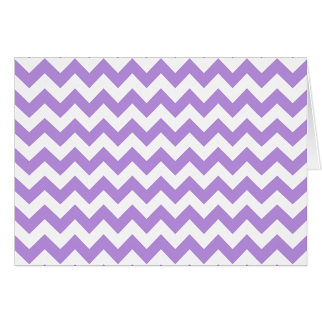 Cartão Zigzag Roxo, Chevron Roxo, Padrão Geométrico (Frente Horizontal)