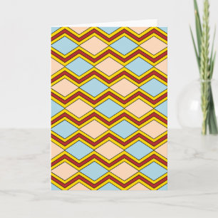 Cartão Zigzags e Abstrato de Ouros