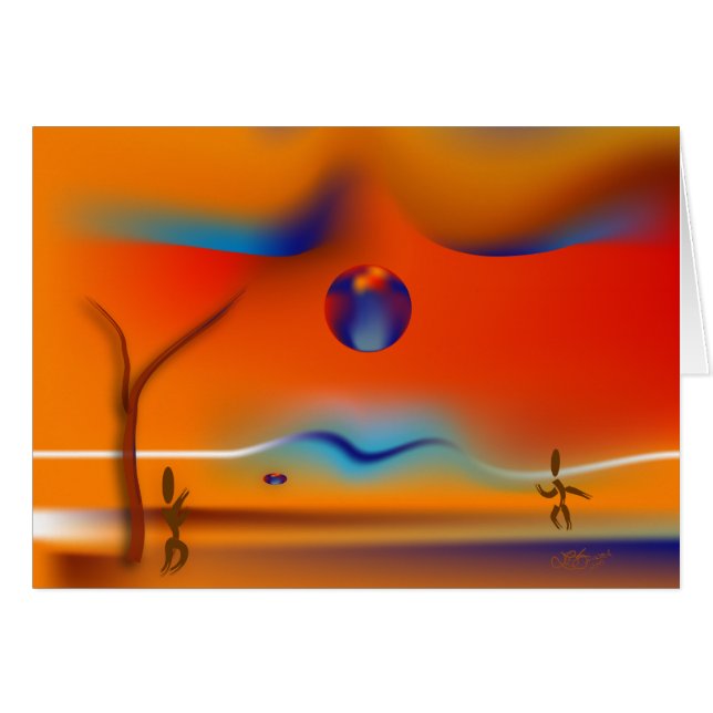 Cartão Zinglees ~ Jogo de Disco (Frente Horizontal)