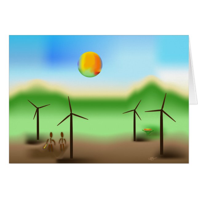 Cartão Zinglees ~ Wind (Frente Horizontal)