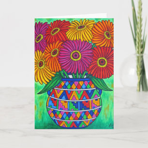 Cartão Zinnia Fiesta Greeting / Note Card