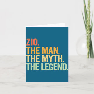 Cartão Zio Man Myth Legend Retro Illustration