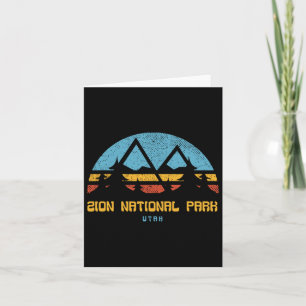 Cartão Zion National Park Utah Retro Vintage Hiking Gift