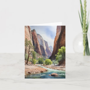 Cartão Zion National Park Utah Watercolor