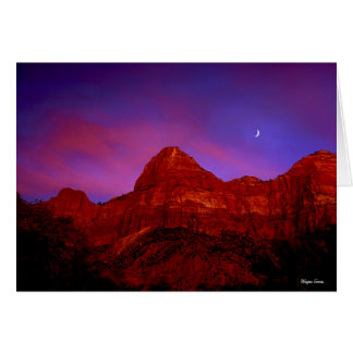 Cartão Zion Ridge em Twilight - Zion National Park, Utah